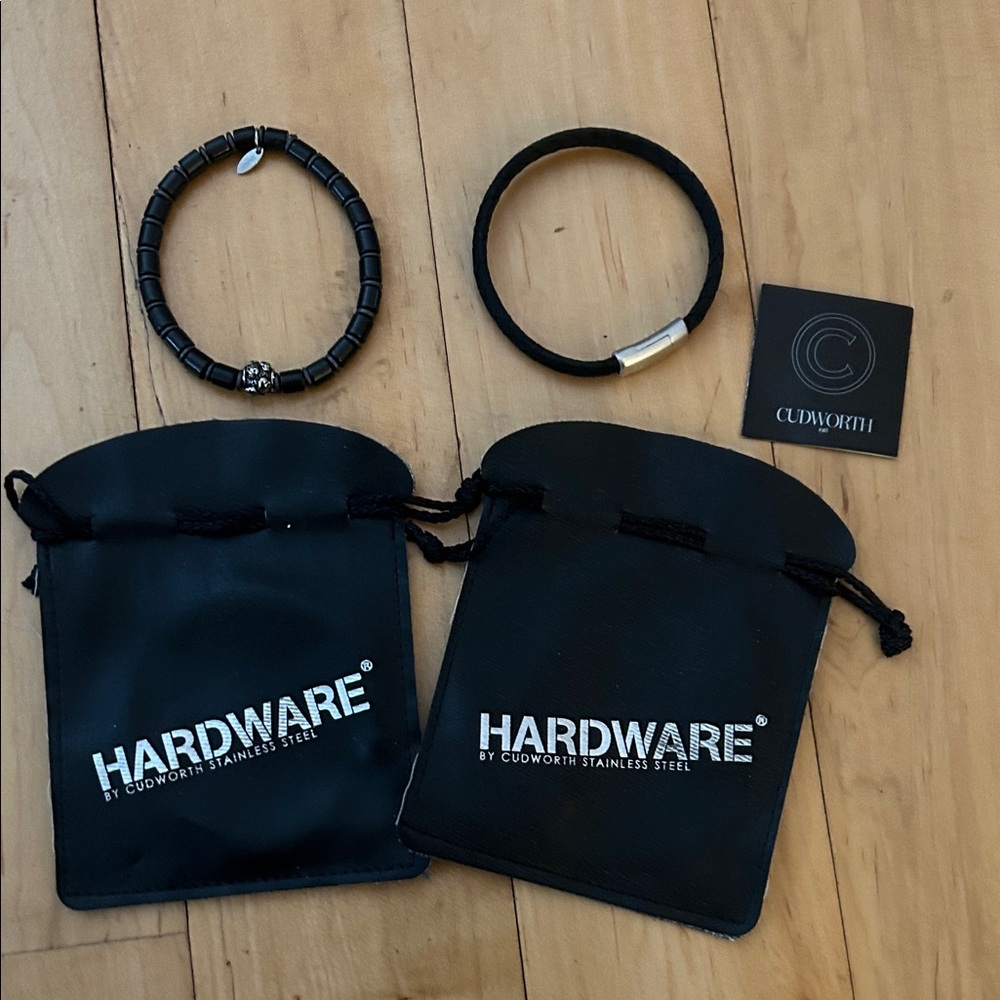 CudWorth Black and Silver Bracelet mens Duo